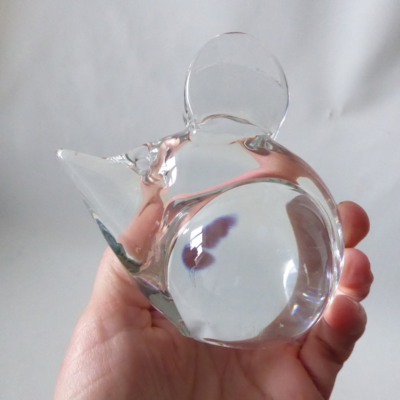 Maleras Sweden Mats Jonasson full crystal glass mouse figurine paperweight vintg - Image 8