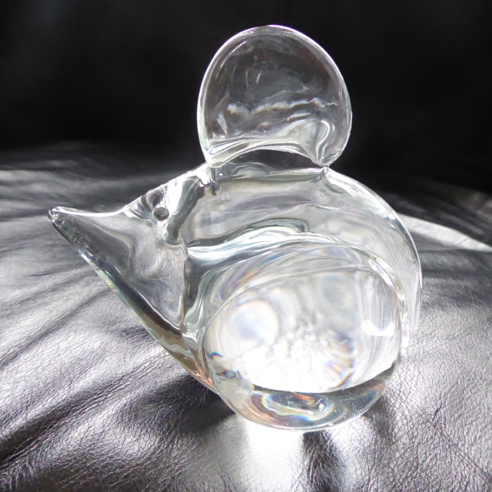 Maleras Sweden Mats Jonasson full crystal glass mouse figurine paperweight vintg - Image 9