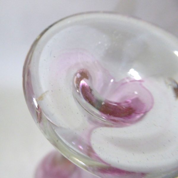Michael Harris signed rare '73 Isle of Wight glass attenuated bottle Pink Swirls - Image 18