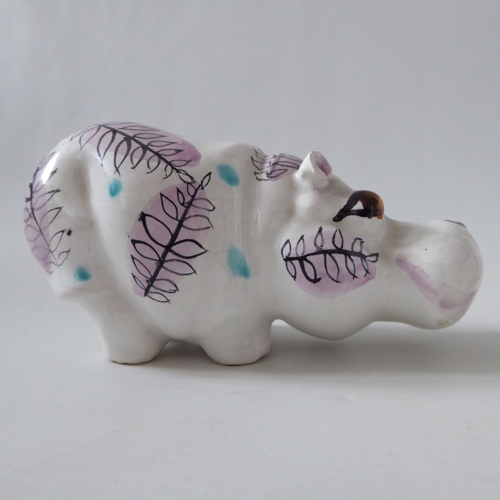 Mid century modern ceramic animals: cat, poodle & hippo. Prob. Italian 1950s 60s - Image 11