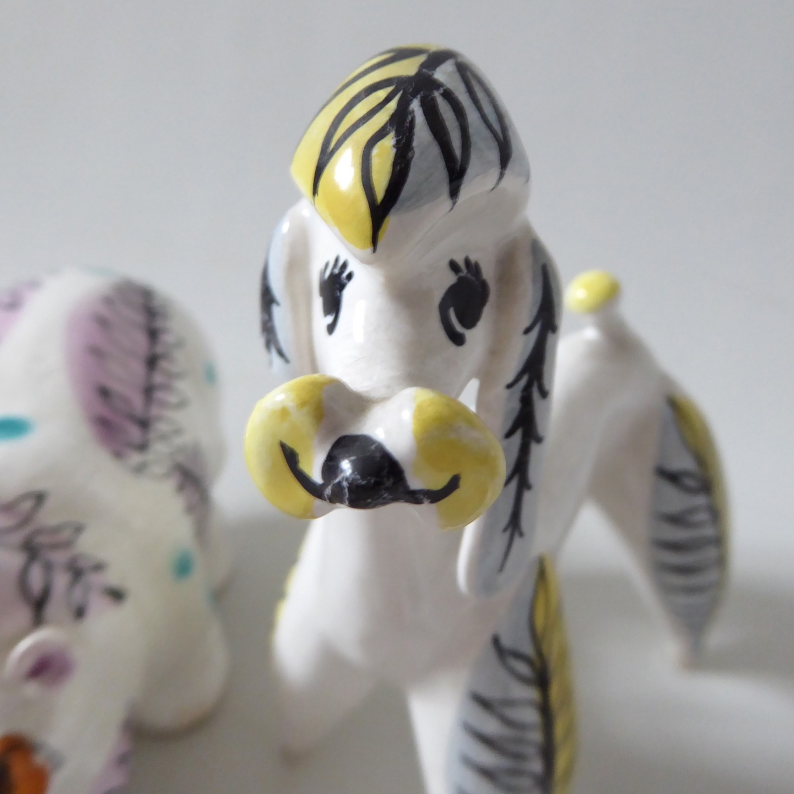 Mid century modern ceramic animals: cat, poodle & hippo. Prob. Italian 1950s 60s - Image 16