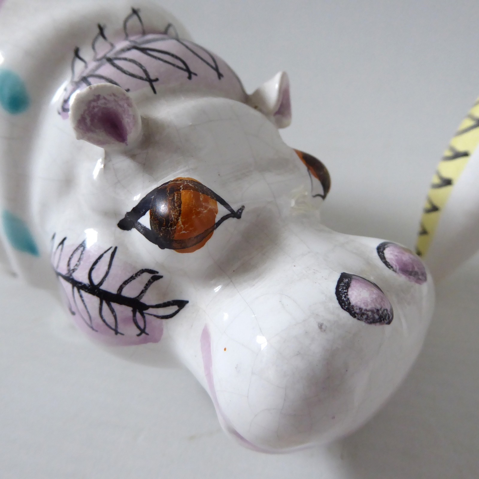 Mid century modern ceramic animals: cat, poodle & hippo. Prob. Italian 1950s 60s - Image 18