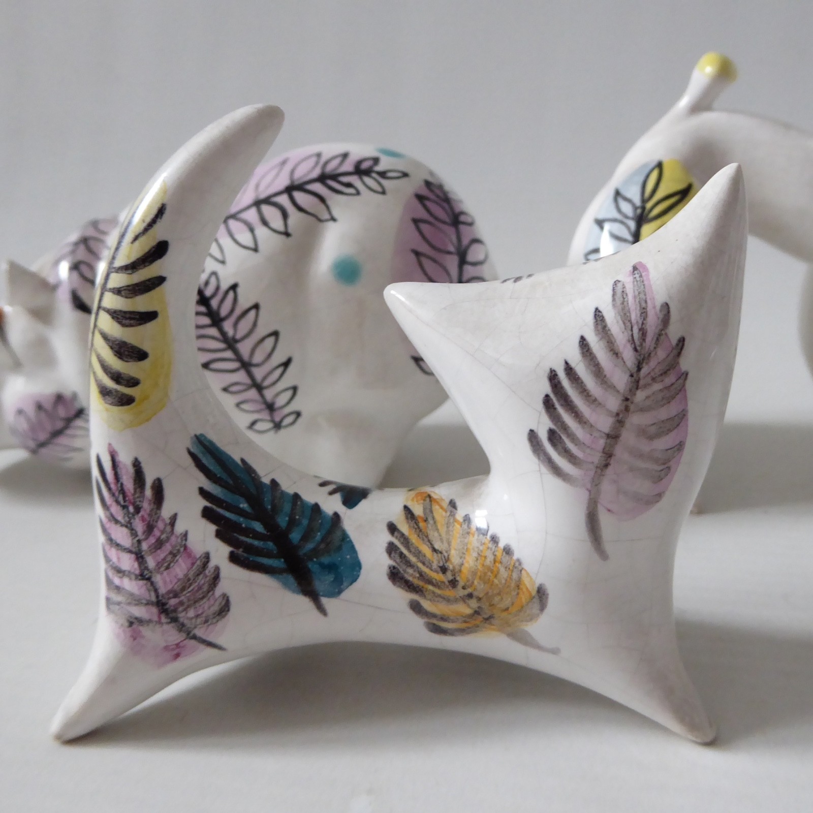Mid century modern ceramic animals: cat, poodle & hippo. Prob. Italian 1950s 60s - Image 7