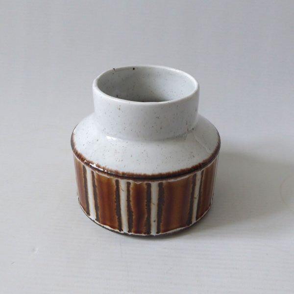 Midwinter Stonehenge Earth sugar bowl brown stripes. 1970s retro ceramic pottery - Image 5