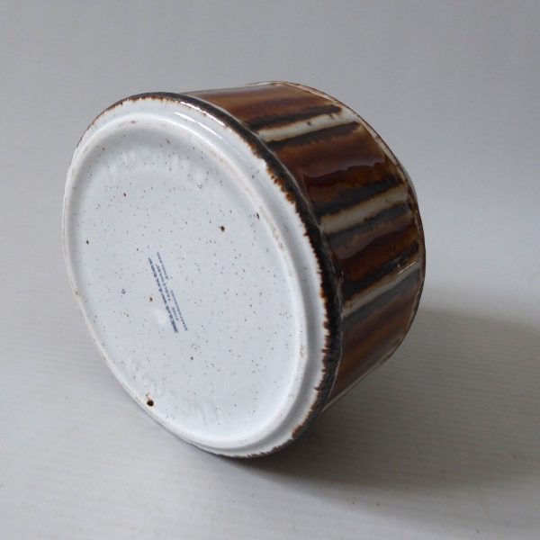 Midwinter Stonehenge Earth sugar bowl brown stripes. 1970s retro ceramic pottery - Image 7