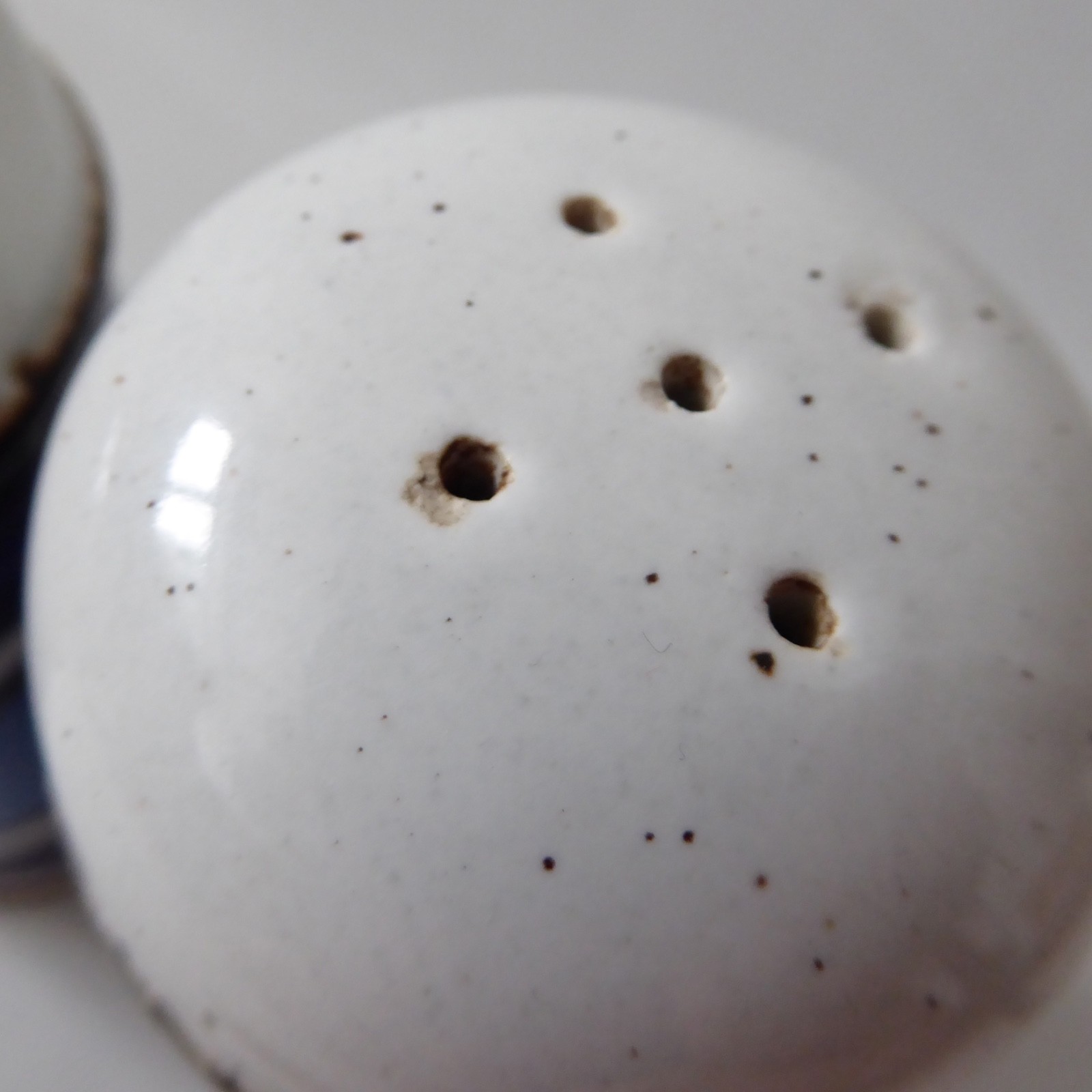 Midwinter Stonehenge Moon salt & pepper shakers pots, blue striped Creation. 70s - Image 8