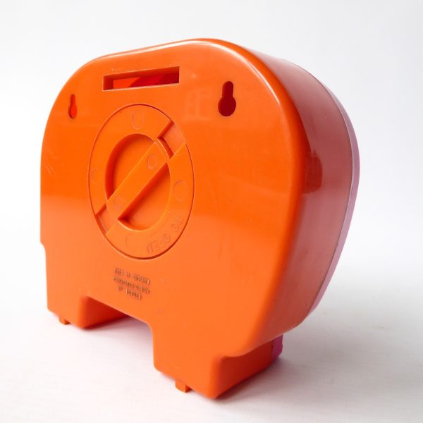Pink & orange elephant plastic money box. Vintage retro 1960s 1970s piggy bank - Image 14