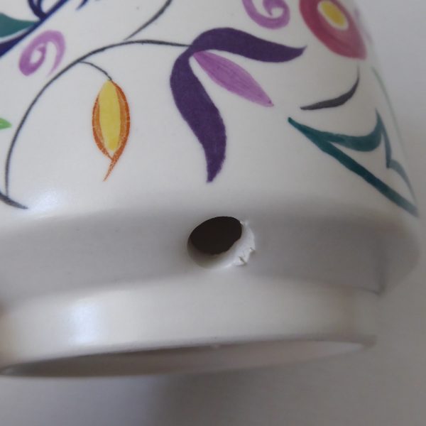 Poole Pottery table lamp base bird flora traditional. Signed LE3 vintage ceramic - Image 11