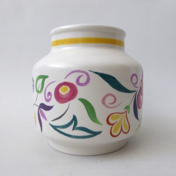 Poole Pottery table lamp base bird flora traditional. Signed LE3 vintage ceramic - Image 4