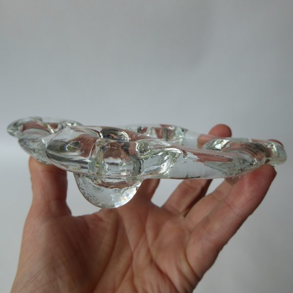 Pukeberg crystal art glass hoop ring, 4 slim candle holder, Staffon Gellerstedt - Image 9