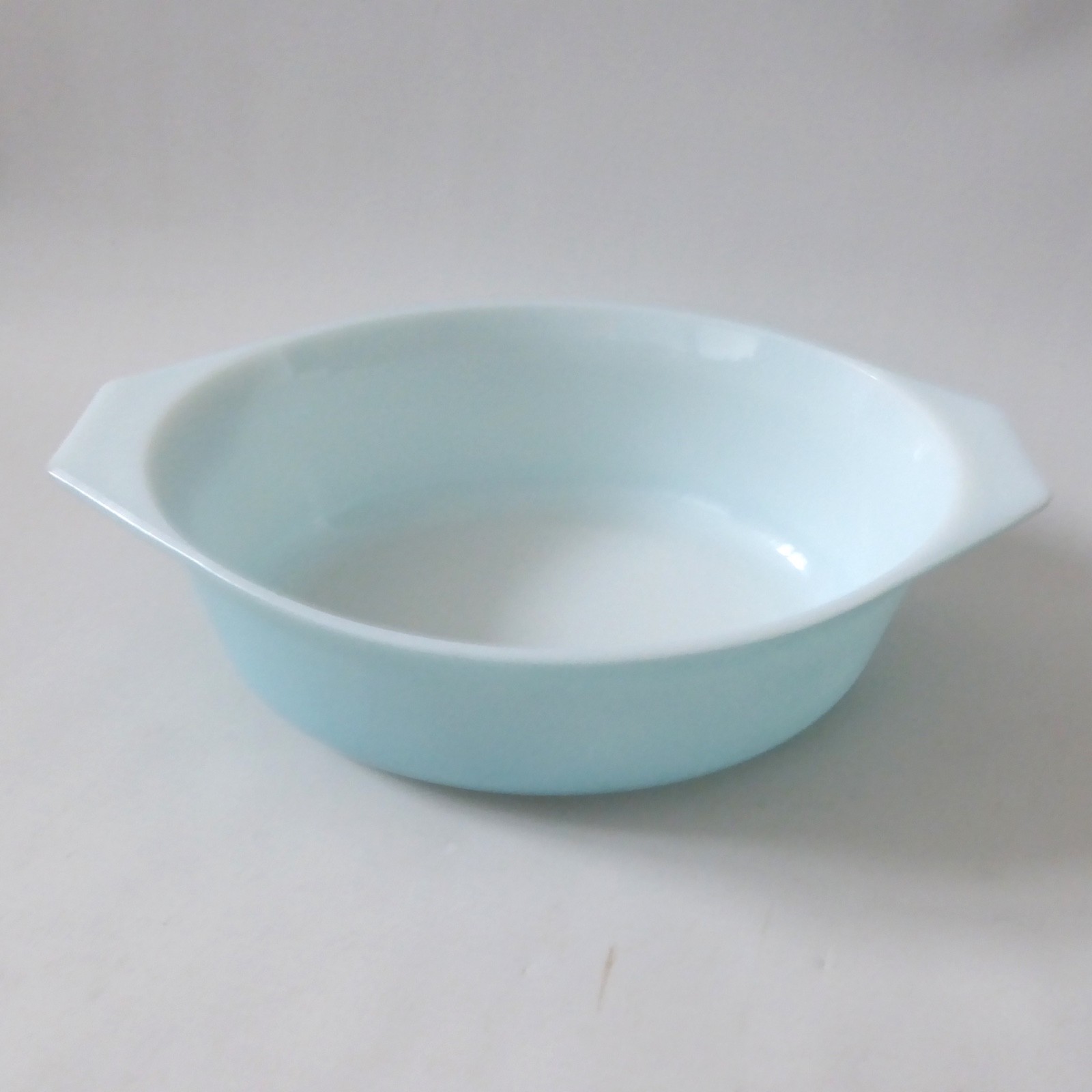 Pyrex JAJ Weardale duck egg blue oval 2220 casserole dish bowl. Vintage 1960s - Image 4