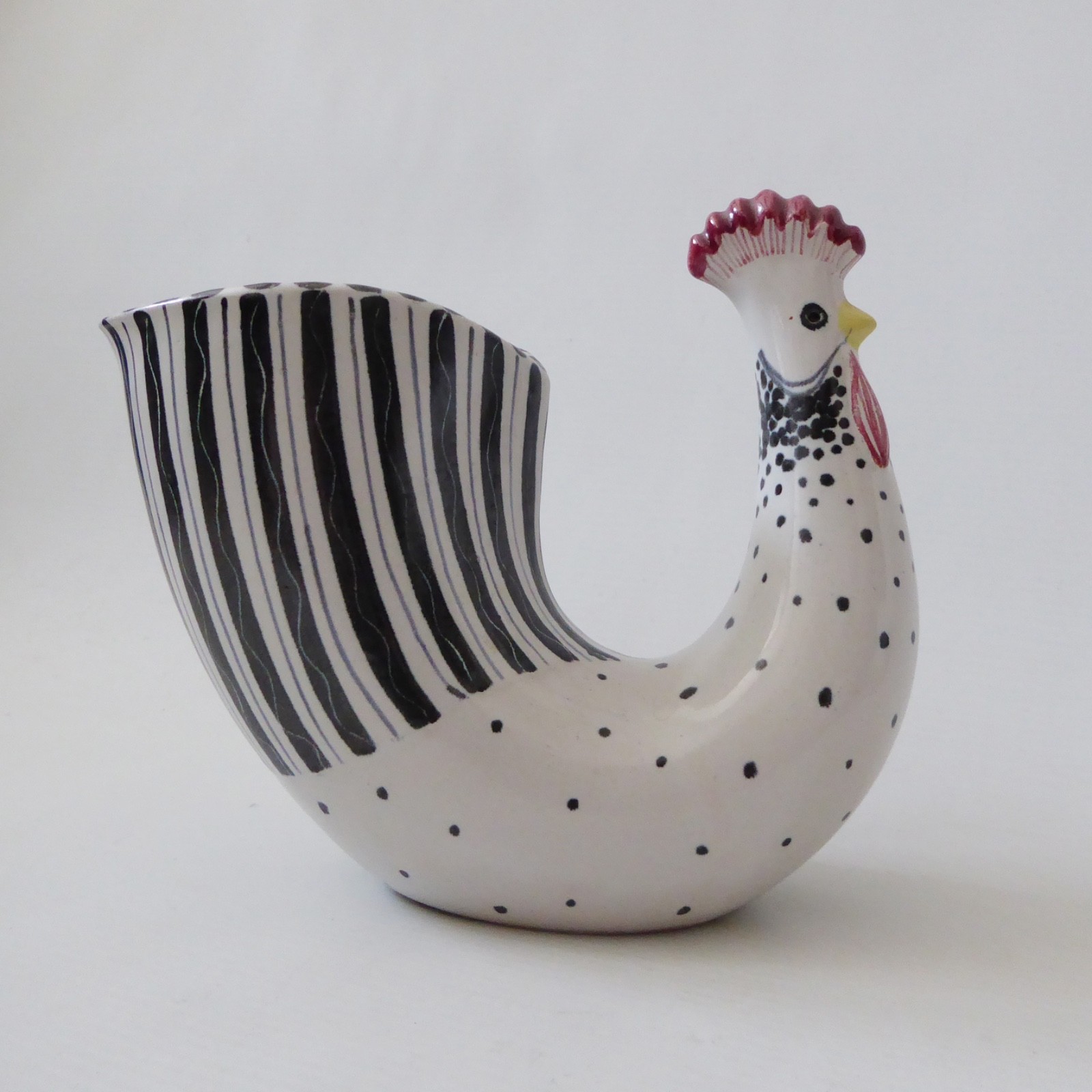 Rye Pottery rare hen/cockerel vase pot sculpture, mid century 1960s David Sharp - Image 6