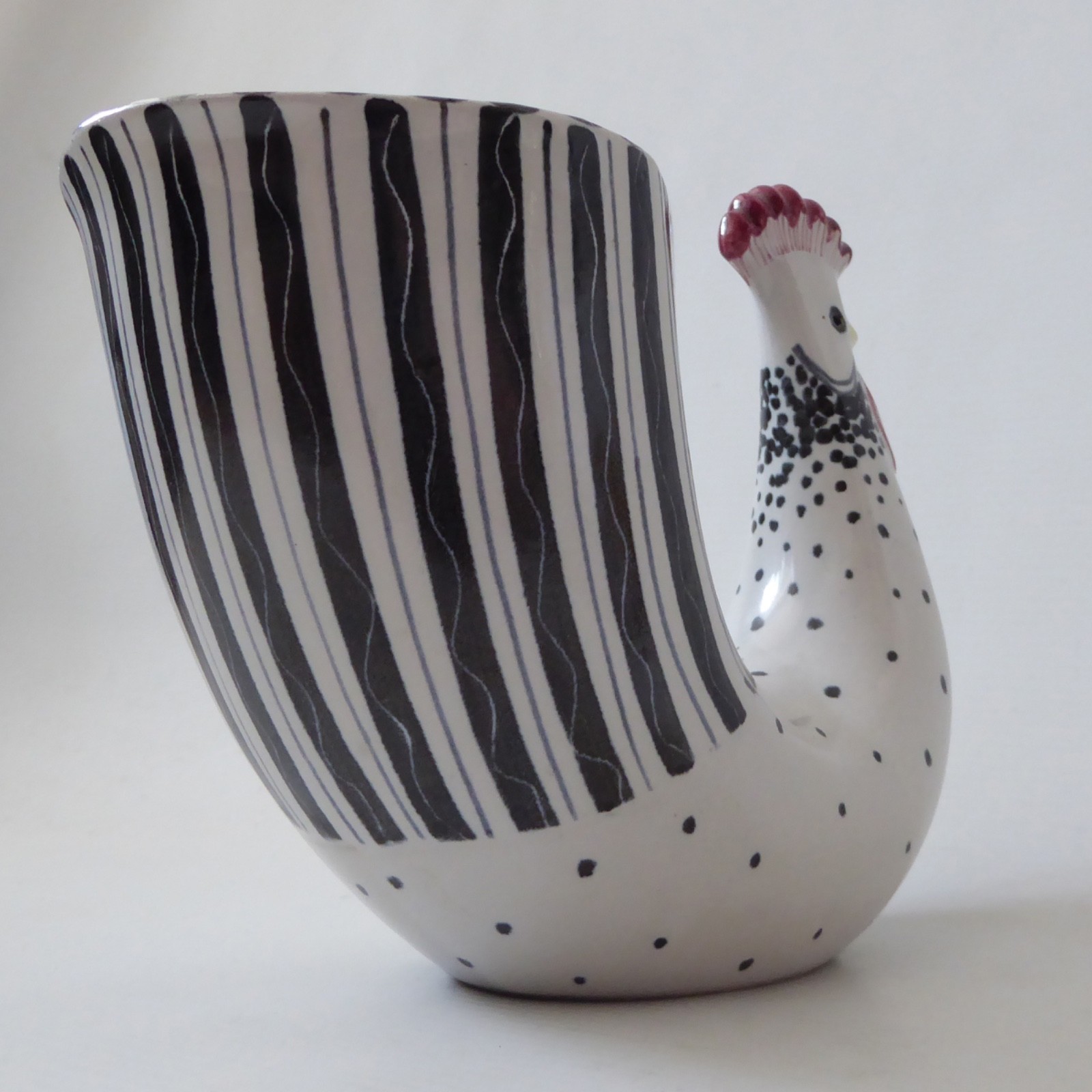 Rye Pottery rare hen/cockerel vase pot sculpture, mid century 1960s David Sharp - Image 8