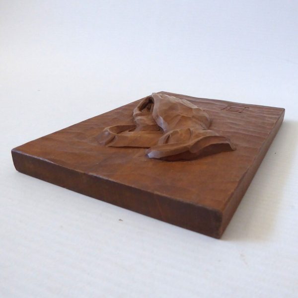 Vintage Bergmann wood carving Praying Hands, wall plaque. Oberammergauer Germany - Image 8