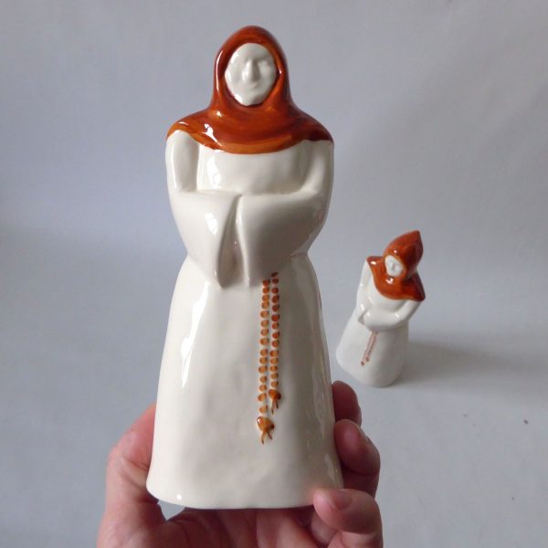 Vintage Cinque Ports Pottery Rye novelty monks salt and pepper shakers pots, big - Image 12