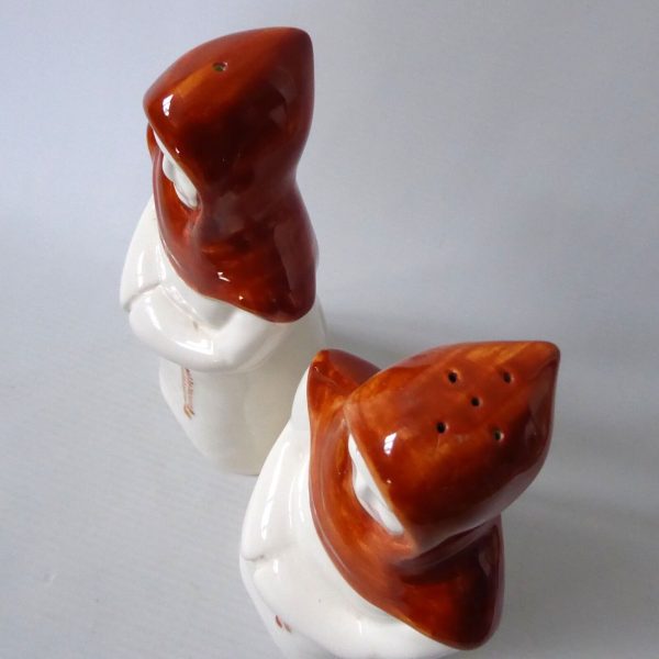 Vintage Cinque Ports Pottery Rye novelty monks salt and pepper shakers pots, big - Image 5