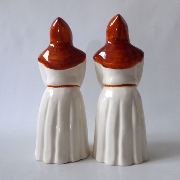 Vintage Cinque Ports Pottery Rye novelty monks salt and pepper shakers pots, big - Image 9