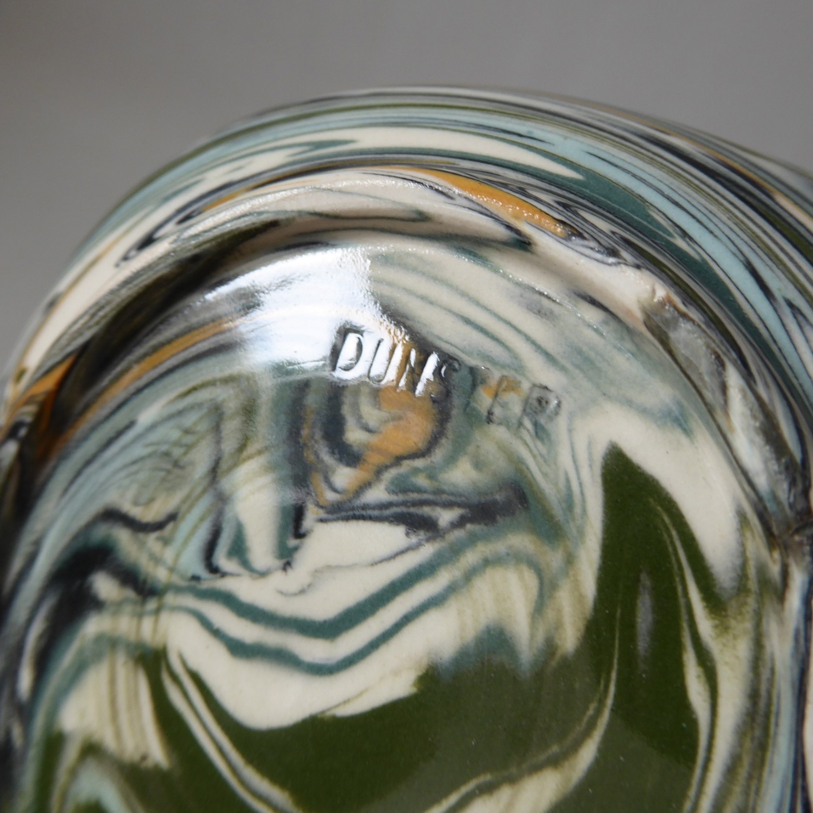 Vintage Henry Gee, Protean Pottery, Dunster pin dish, Studio 50s marbled swirls - Image 11