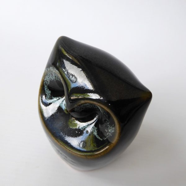 Vintage Lotus Pottery bowl OWL, sage green + daisy petal. Elizabeth Skipworth - Image 5