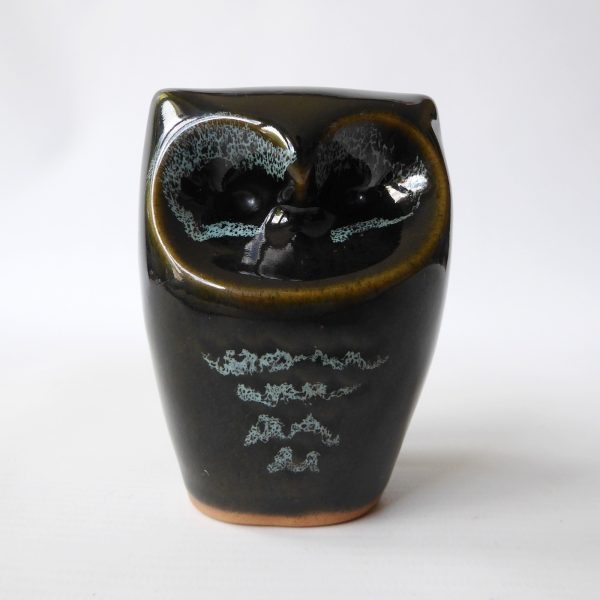 Vintage Lotus Pottery bowl OWL, sage green + daisy petal. Elizabeth Skipworth - Image 10