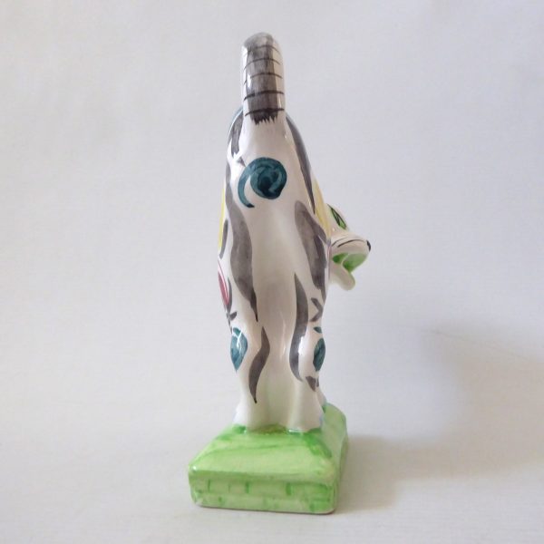 Vintage scaredy cat, ceramic angry figurine. English vintage kitsch statue 1950s - Image 5
