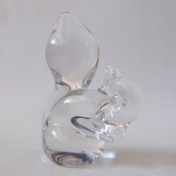 Wedgwood Lilliput small squirrel paperweight sculpture, 70s clear glass figurine - Image 5