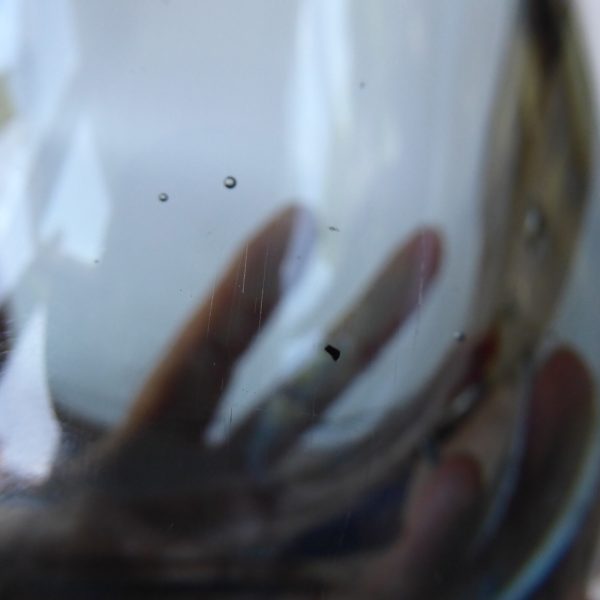 Whitefriars 9538 art glass vase, Arctic Blue bulbous 6". Vintage 1960s mid cent. - Image 11