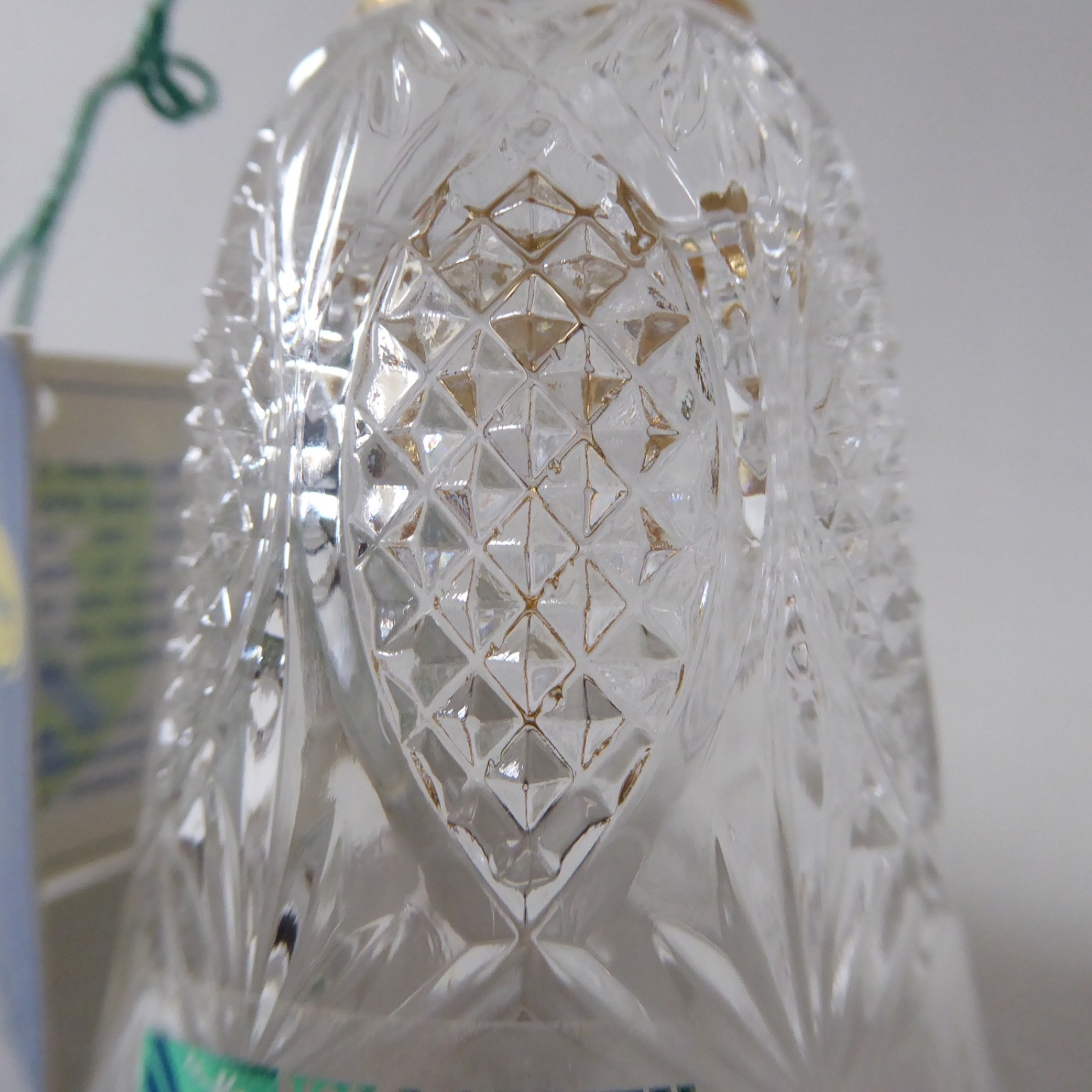 Year 2000 Killarney Ireland 24% lead crystal glass bell 22 carat gold finish Y2K - Image 11