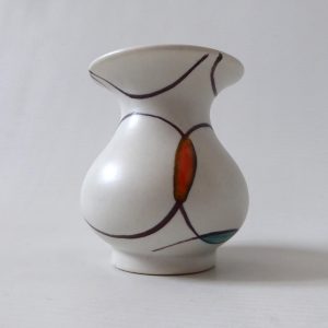 Zell Schmider ceramic art vase 3581, Anneliese Beckh, West German 1950s retro