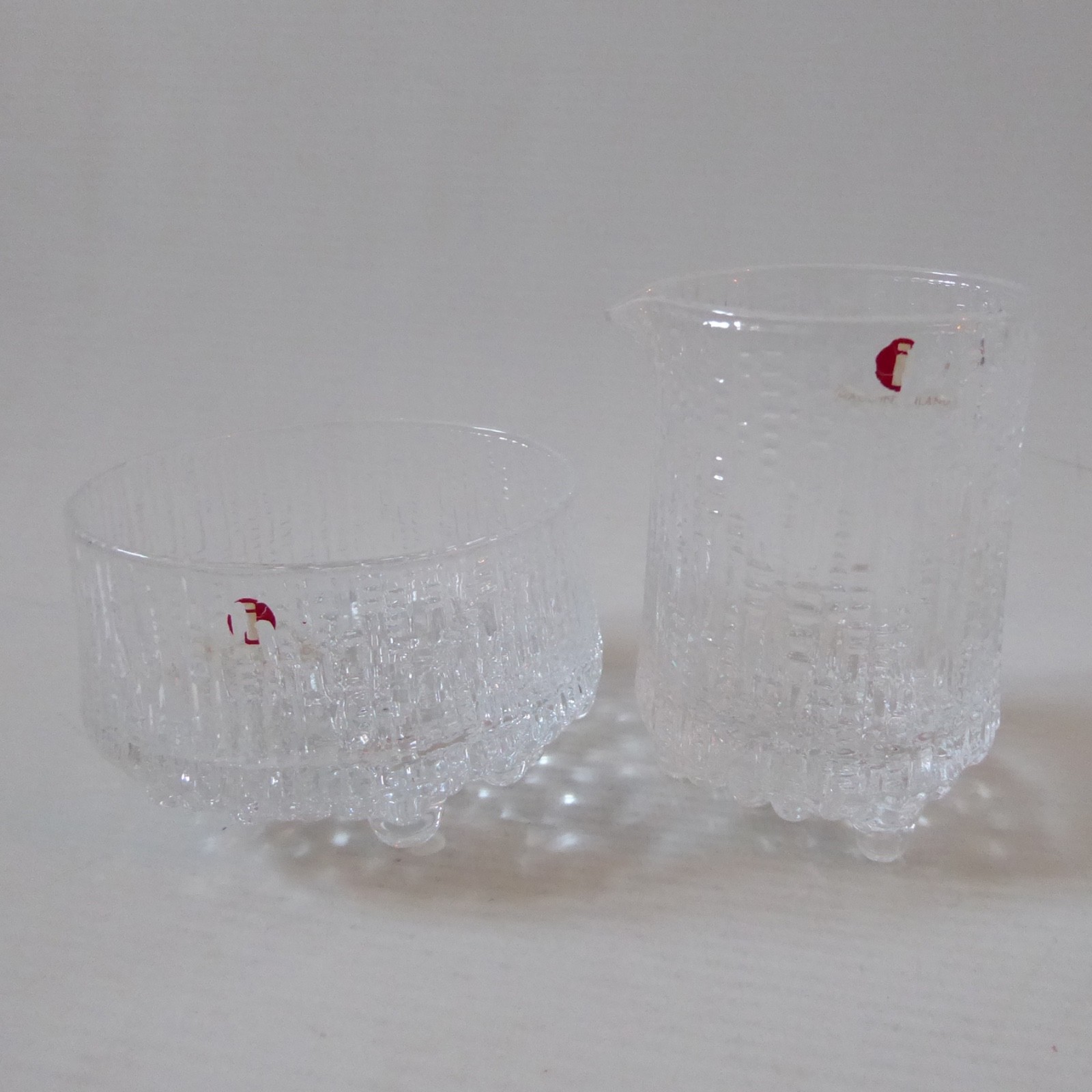 iittala Ultima Thule Tapio Wirkkala Finland vintage crystal glass jug sugar bowl - Image 4