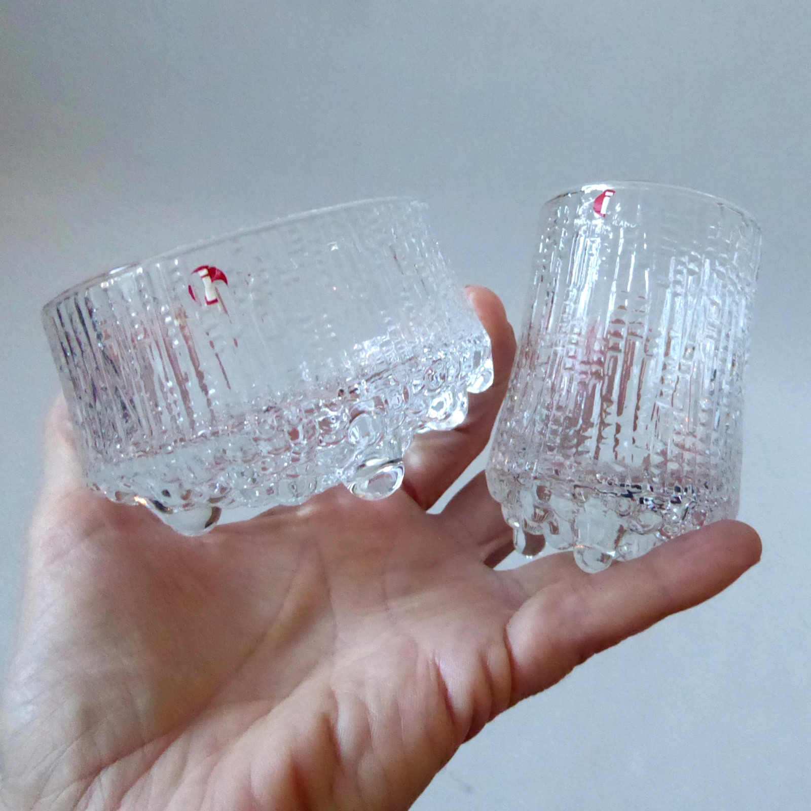iittala Ultima Thule Tapio Wirkkala Finland vintage crystal glass jug sugar bowl